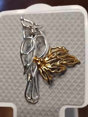 Gold and Silver Bird Brooche